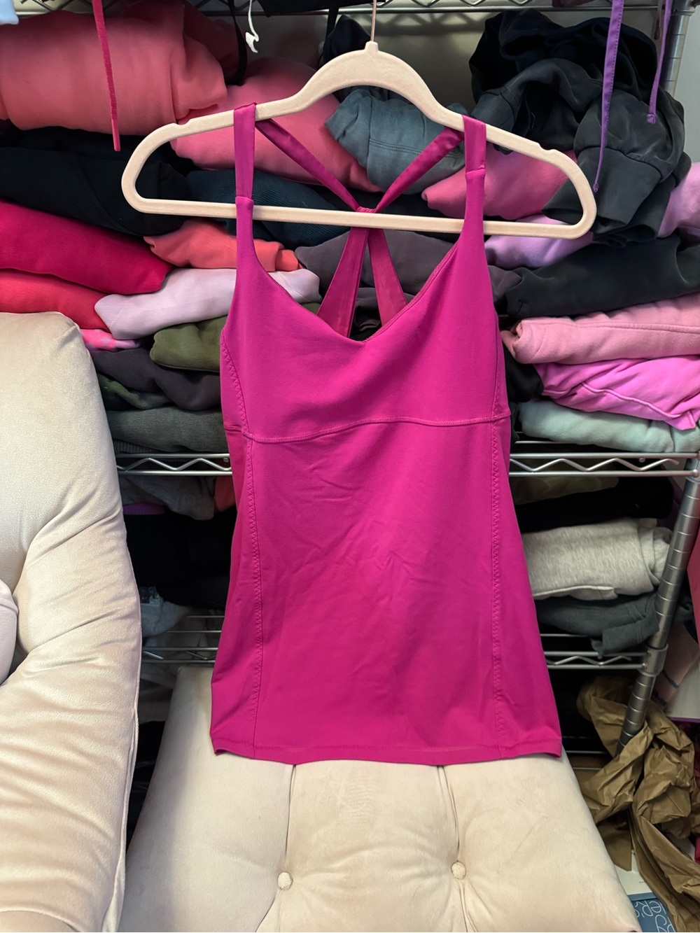 Fuchsia pink lululemon and tank top 10